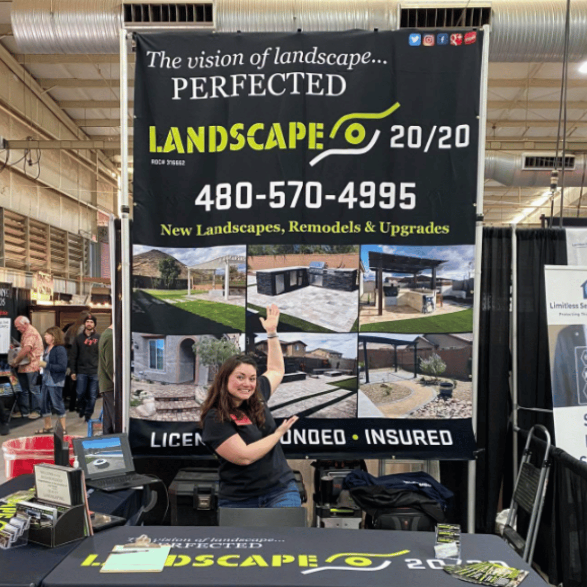 Landscape 20/20 Ashley at a local landscaping trade show in Phoenix, AZ