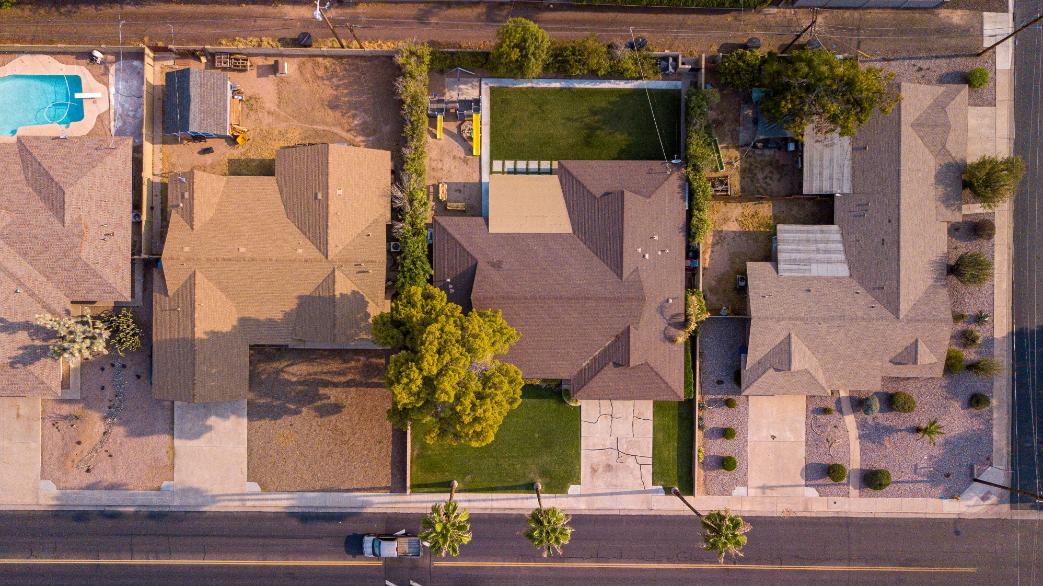 Front yard and entry walkway landscaping in North Scottsdale, AZ