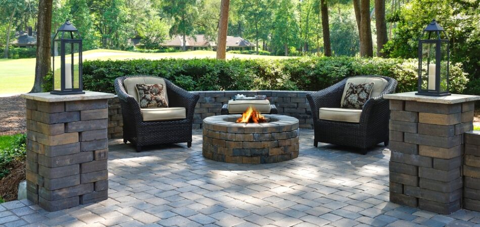 A,beautiful,outdoors,pavers,with,two,comfortable,armchairs,and,a