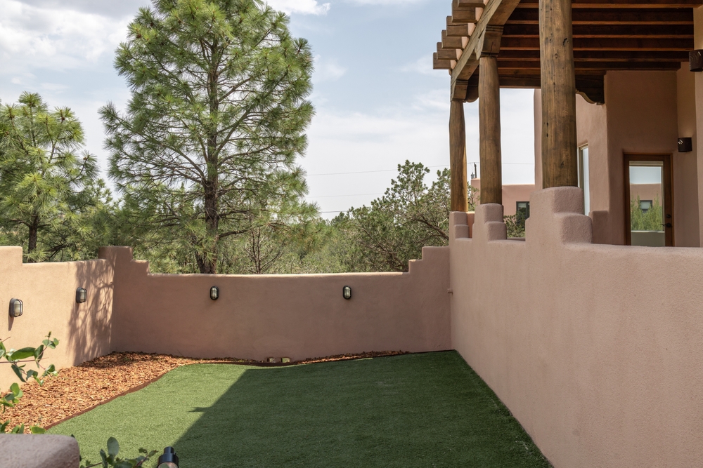 Backyard landscape and fountain in North Scottsdale, AZ